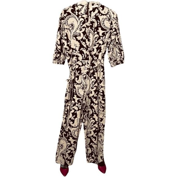 Rebecca Taylor Scroll Paisley Pleated Jumpsuit Jumper BNWT - Picture 11 of 15